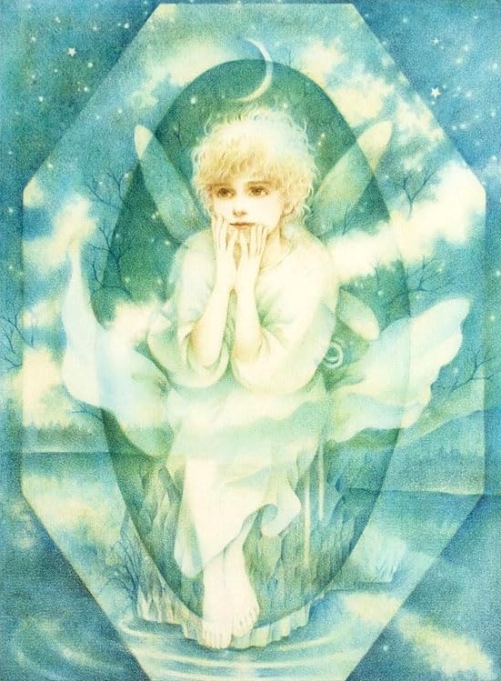 きたのじゅんこの絵画作品　タイトルは、夜の音　Sounds of the night